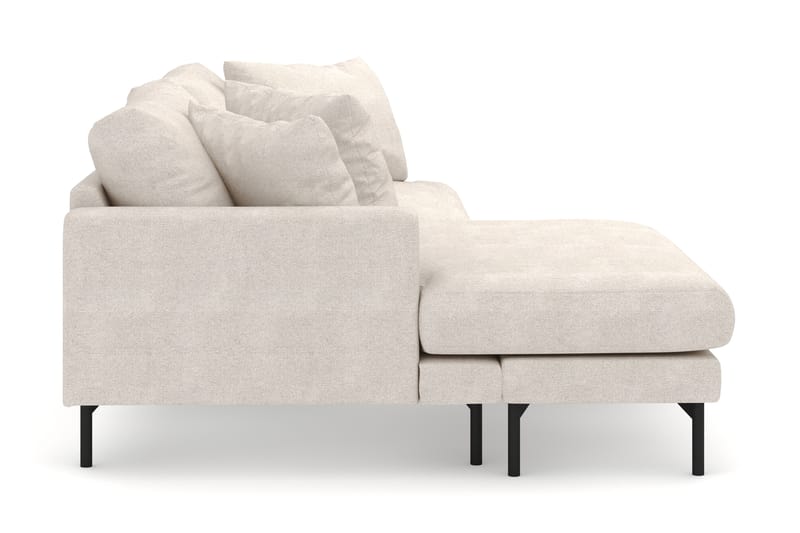 Menard 4-seters Venstrevendt L-formet Divansofa i Stoff - Beige - Møbler - Sofaer - Sofaer med sjeselong - 4 seters sofa med divan