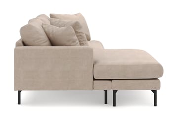 Menard 4-seters Venstrevendt L-formet Divansofa i Stoff - Beige - Møbler - Sofaer - Sofaer med sjeselong - 4 seters sofa med divan