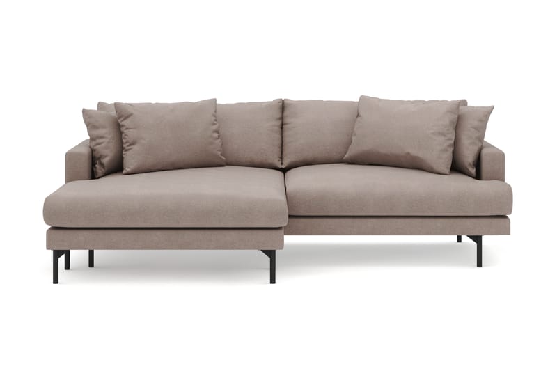 Menard 4-seters Venstrevendt L-formet Divansofa i Stoff - Brun - Møbler - Sofaer - Sofaer med sjeselong - 4 seters sofa med divan