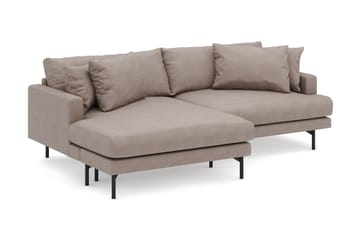 Menard 4-seters Venstrevendt L-formet Divansofa i Stoff - Brun - Møbler - Sofaer - Sofaer med sjeselong - 4 seters sofa med divan