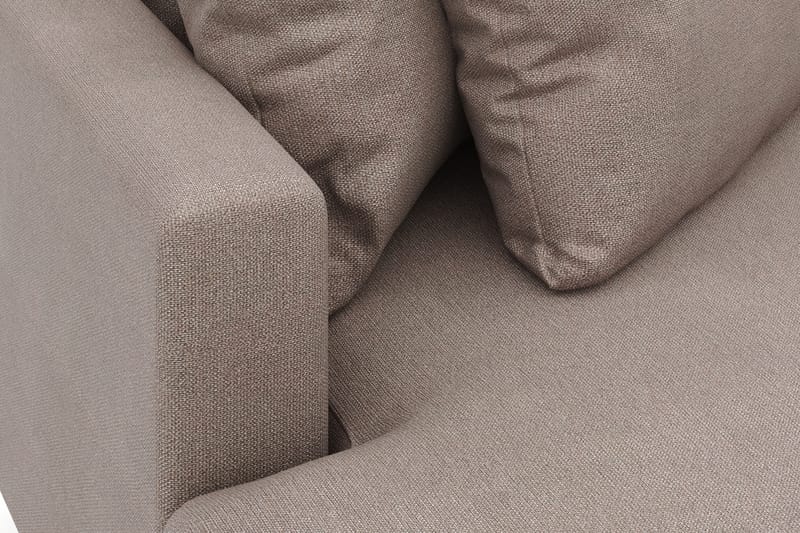 Menard 4-seters Venstrevendt L-formet Divansofa i Stoff - Brun - Møbler - Sofaer - Sofaer med sjeselong - 4 seters sofa med divan