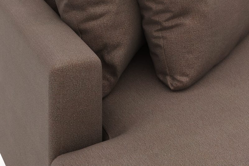 Menard 4-seters Venstrevendt L-formet Divansofa i Stoff - Brun - Møbler - Sofaer - Sofaer med sjeselong - 4 seters sofa med divan