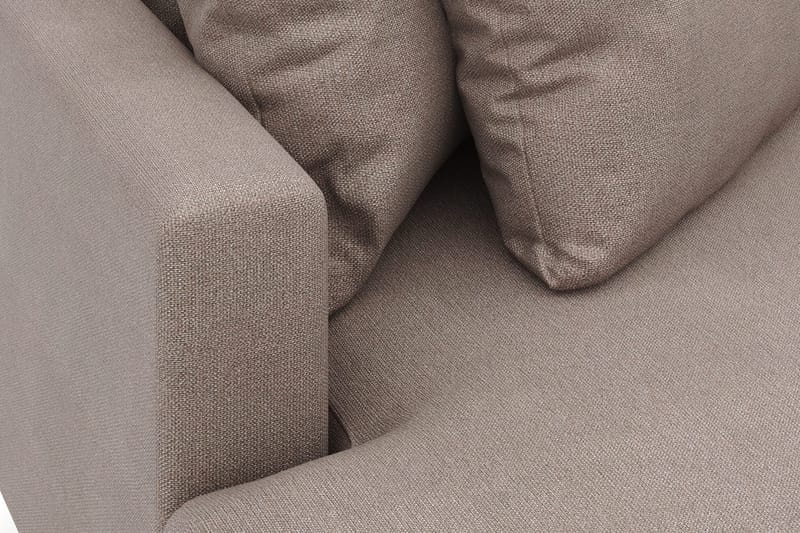 Menard 4-seters Venstrevendt L-formet Divansofa i Stoff - Brun - Møbler - Sofaer - Sofaer med sjeselong - 4 seters sofa med divan