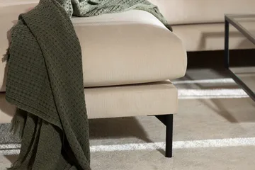 Menard 4-seters venstrevendt L-formet dyp sjeselongsofa i kordfløyel - Beige - Møbler - Sofaer - Sofaer med sjeselong - 4 seters sofa med divan