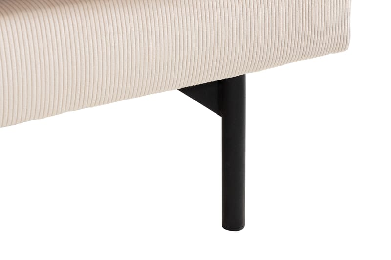 Menard 4-seters venstrevendt L-formet dyp sjeselongsofa i kordfløyel - Beige - Møbler - Sofaer - Sofaer med sjeselong - 4 seters sofa med divan