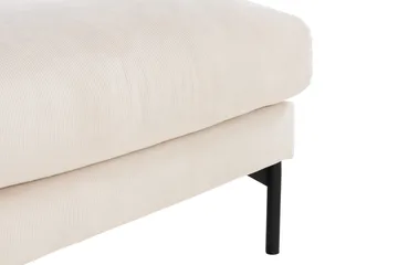 Menard 4-seters Venstrevendt L-formet Sjeselongsofa + Fotskammel i Manchester - Beige - Møbler - Sofaer - Sofaer med sjeselong - 3 seters sofa med divan