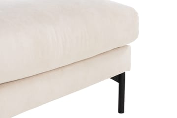 Menard 4-seters Venstrevendt L-formet Sjeselongsofa + Fotskammel i Manchester - Beige - Møbler - Sofaer - Sofaer med sjeselong - 3 seters sofa med divan