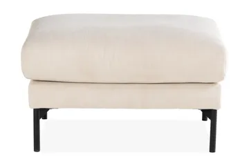 Menard 4-seters Venstrevendt L-formet Sjeselongsofa + Fotskammel i Manchester - Beige - Møbler - Sofaer - Sofaer med sjeselong - 3 seters sofa med divan