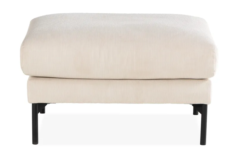 Menard 4-seters Venstrevendt L-formet Sjeselongsofa + Fotskammel i Manchester - Beige - Møbler - Sofaer - Sofaer med sjeselong - 3 seters sofa med divan