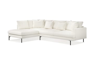 Menard 4-seters Venstrevendt L-formet Sjeselongsofa i Bouclé - Hvit - Møbler - Sofaer - Sofaer med sjeselong - 4 seters sofa med divan