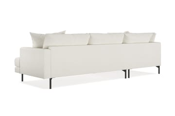 Menard 4-seters Venstrevendt L-formet Sjeselongsofa i Bouclé - Hvit - Møbler - Sofaer - Sofaer med sjeselong - 4 seters sofa med divan