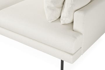 Menard 4-seters Venstrevendt L-formet Sjeselongsofa i Bouclé - Hvit - Møbler - Sofaer - Sofaer med sjeselong - 4 seters sofa med divan
