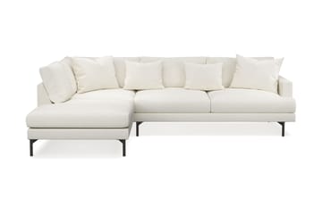 Menard 4-seters Venstrevendt L-formet Sjeselongsofa i Bouclé - Hvit - Møbler - Sofaer - Sofaer med sjeselong - 4 seters sofa med divan