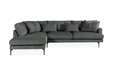 Menard 4-seters Venstrevendt L-formet Sjeselongsofa i Manchester - Grå - Møbler - Sofaer - Sofaer med sjeselong - 4 seters sofa med divan