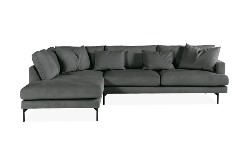 Menard 4-seters Venstrevendt L-formet Sjeselongsofa i Manchester - Grå - Møbler - Sofaer - Sofaer med sjeselong - 4 seters sofa med divan