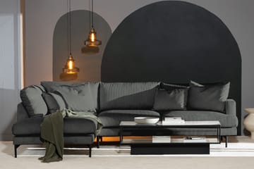 Menard 4-seters Venstrevendt L-formet Sjeselongsofa i Manchester - Grå - Møbler - Sofaer - Sofaer med sjeselong - 4 seters sofa med divan