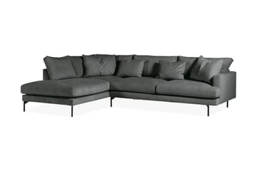Menard 4-seters Venstrevendt L-formet Sjeselongsofa i Manchester - Grå - Møbler - Sofaer - Sofaer med sjeselong - 4 seters sofa med divan