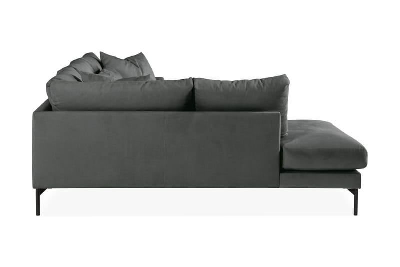 Menard 4-seters Venstrevendt L-formet Sjeselongsofa i Manchester - Grå - Møbler - Sofaer - Sofaer med sjeselong - 4 seters sofa med divan