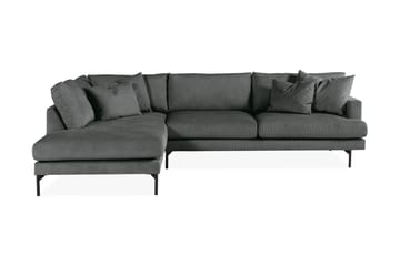 Menard 4-seters Venstrevendt L-formet Sjeselongsofa i Manchester - Grå - Møbler - Sofaer - Sofaer med sjeselong - 4 seters sofa med divan