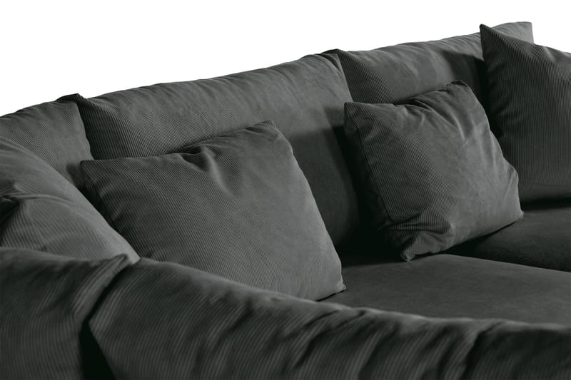 Menard 4-seters Venstrevendt L-formet Sjeselongsofa i Manchester - Grå - Møbler - Sofaer - Sofaer med sjeselong - 4 seters sofa med divan