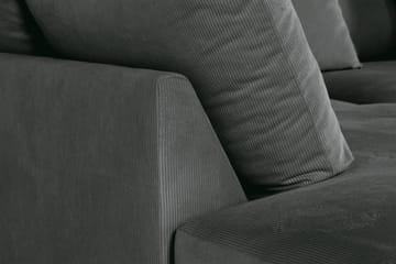 Menard 4-seters Venstrevendt L-formet Sjeselongsofa i Manchester - Grå - Møbler - Sofaer - Sofaer med sjeselong - 4 seters sofa med divan