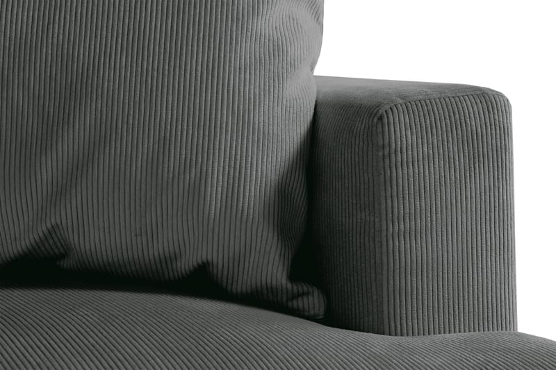 Menard 4-seters Venstrevendt L-formet Sjeselongsofa i Manchester - Grå - Møbler - Sofaer - Sofaer med sjeselong - 4 seters sofa med divan
