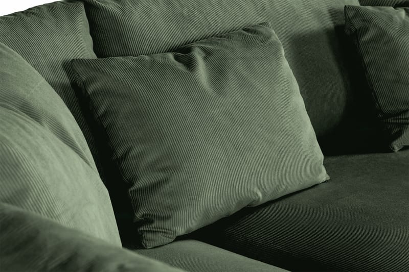 Menard 4-seters Venstrevendt L-formet Sjeselongsofa i Manchester - Grønn - Møbler - Sofaer - Sofaer med sjeselong - 4 seters sofa med divan