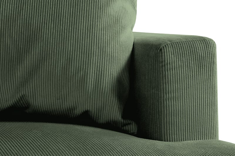 Menard 4-seters Venstrevendt L-formet Sjeselongsofa i Manchester - Grønn - Møbler - Sofaer - Sofaer med sjeselong - 4 seters sofa med divan