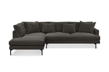 Menard 4-seters Venstrevendt L-formet Sjeselongsofa i Manchester - Mørk grå - Møbler - Sofaer - Sofaer med sjeselong - 4 seters sofa med divan
