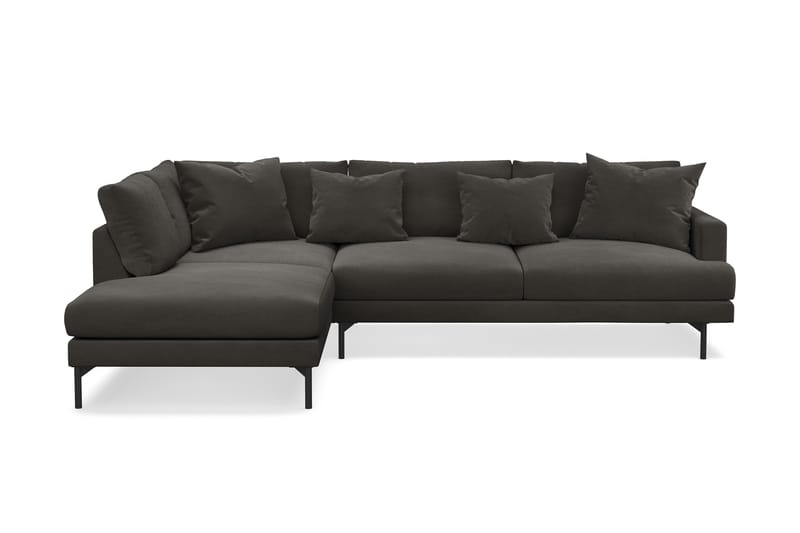Menard 4-seters Venstrevendt L-formet Sjeselongsofa i Manchester - Mørk grå - Møbler - Sofaer - Sofaer med sjeselong - 4 seters sofa med divan
