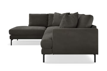 Menard 4-seters Venstrevendt L-formet Sjeselongsofa i Manchester - Mørk grå - Møbler - Sofaer - Sofaer med sjeselong - 4 seters sofa med divan