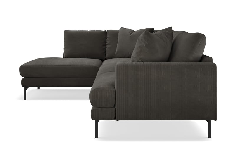 Menard 4-seters Venstrevendt L-formet Sjeselongsofa i Manchester - Mørk grå - Møbler - Sofaer - Sofaer med sjeselong - 4 seters sofa med divan