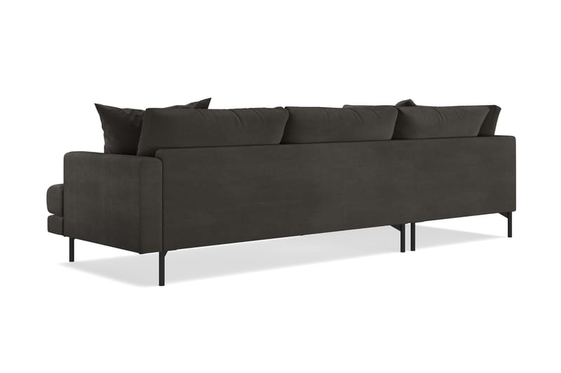 Menard 4-seters Venstrevendt L-formet Sjeselongsofa i Manchester - Mørk grå - Møbler - Sofaer - Sofaer med sjeselong - 4 seters sofa med divan