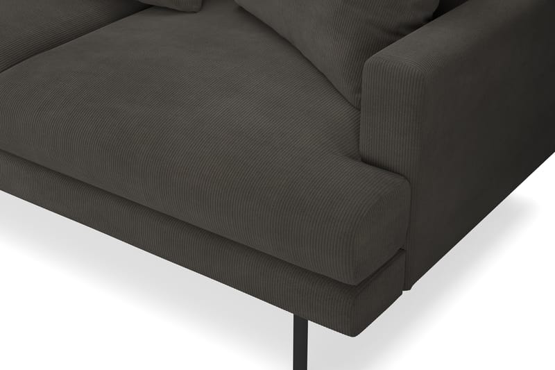 Menard 4-seters Venstrevendt L-formet Sjeselongsofa i Manchester - Mørk grå - Møbler - Sofaer - Sofaer med sjeselong - 4 seters sofa med divan
