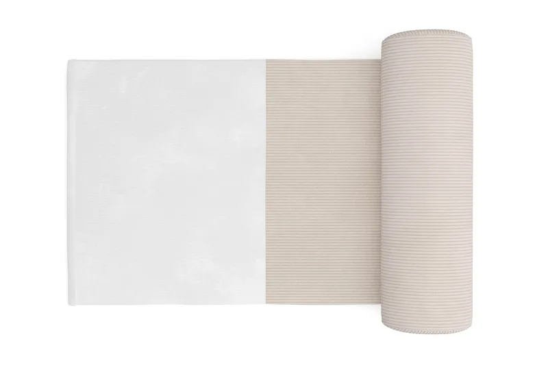 Menard 4-seters Venstrevendt L-formet Sjeselongsofa i Manchester med 2 Nakkeputer - Beige - Møbler - Sofaer - Sofaer med sjeselong - 4 seters sofa med divan