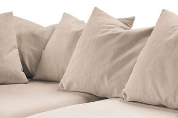 Menard 4-seters Venstrevendt L-formet Sjeselongsofa i Stoff - Beige - Møbler - Sofaer - Sofaer med sjeselong - 4 seters sofa med divan