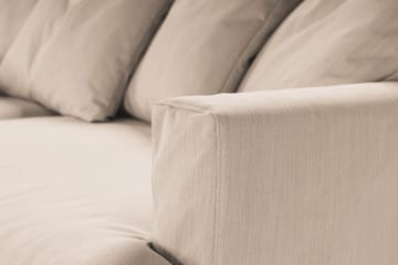 Menard 4-seters Venstrevendt L-formet Sjeselongsofa i Stoff - Beige - Møbler - Sofaer - Sofaer med sjeselong - 4 seters sofa med divan