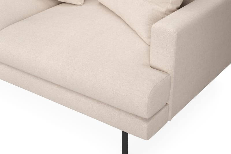 Menard 4-seters Venstrevendt L-formet Sjeselongsofa i Stoff - Beige - Møbler - Sofaer - Sofaer med sjeselong - 4 seters sofa med divan