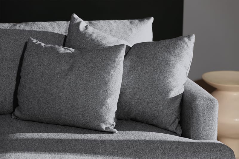 Menard 4-seters Venstrevendt L-formet Sjeselongsofa i Stoff - Grå - Møbler - Sofaer - Sofaer med sjeselong - 4 seters sofa med divan