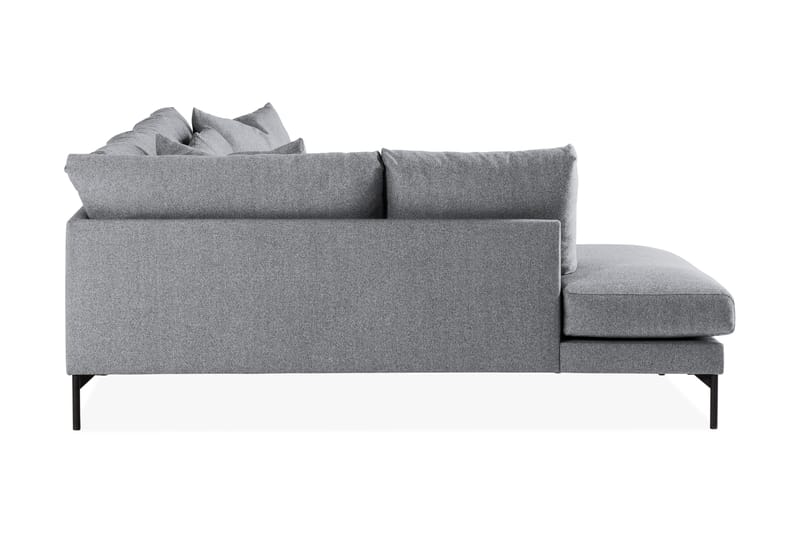 Menard 4-seters Venstrevendt L-formet Sjeselongsofa i Stoff - Grå - Møbler - Sofaer - Sofaer med sjeselong - 4 seters sofa med divan