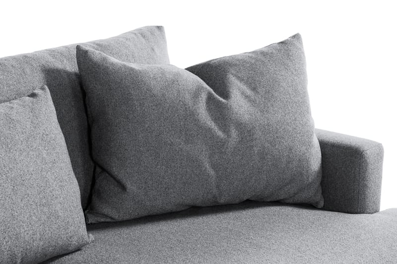 Menard 4-seters Venstrevendt L-formet Sjeselongsofa i Stoff - Grå - Møbler - Sofaer - Sofaer med sjeselong - 4 seters sofa med divan