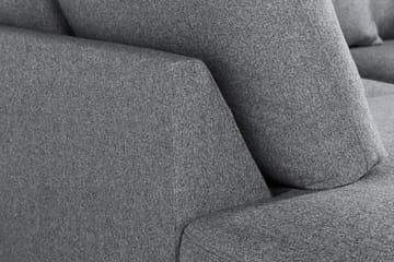 Menard 4-seters Venstrevendt L-formet Sjeselongsofa i Stoff - Grå - Møbler - Sofaer - Sofaer med sjeselong - 4 seters sofa med divan