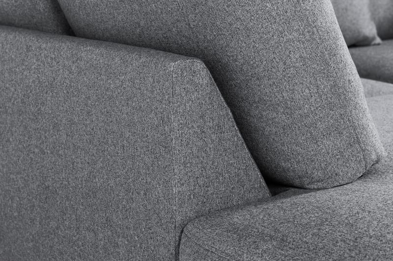 Menard 4-seters Venstrevendt L-formet Sjeselongsofa i Stoff - Grå - Møbler - Sofaer - Sofaer med sjeselong - 4 seters sofa med divan