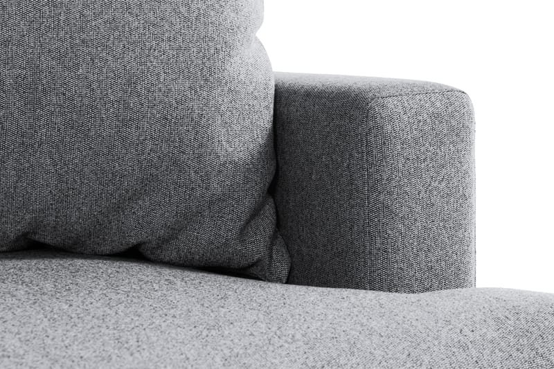 Menard 4-seters Venstrevendt L-formet Sjeselongsofa i Stoff - Grå - Møbler - Sofaer - Sofaer med sjeselong - 4 seters sofa med divan