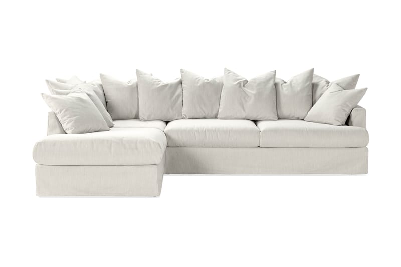 Menard 4-seters Venstrevendt L-formet Sjeselongsofa i Stoff - Lys grå - Møbler - Sofaer - Sofaer med sjeselong - 4 seters sofa med divan