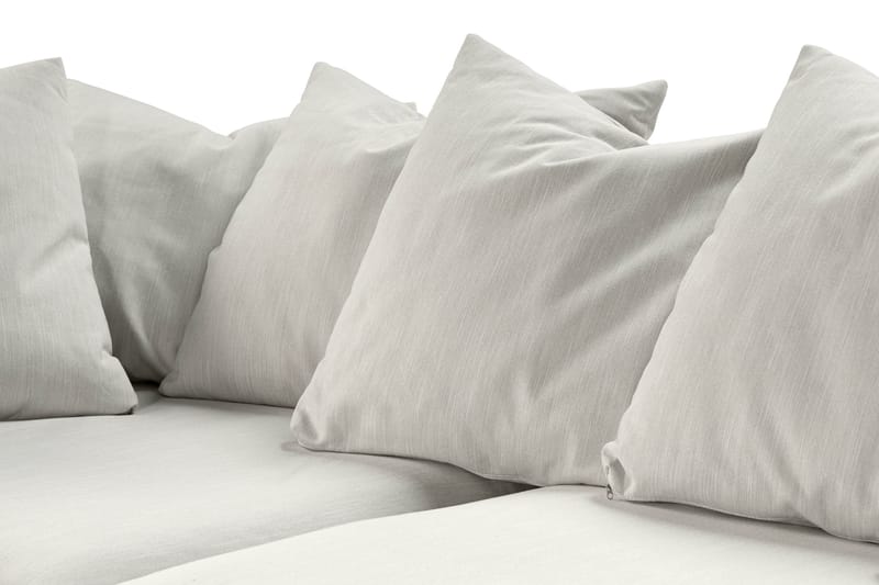 Menard 4-seters Venstrevendt L-formet Sjeselongsofa i Stoff - Lys grå - M�øbler - Sofaer - Sofaer med sjeselong - 4 seters sofa med divan