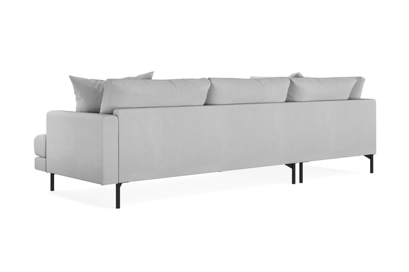 Menard 4-seters Venstrevendt L-formet Sjeselongsofa i Stoff - Lys grå - Møbler - Sofaer - Sofaer med sjeselong - 4 seters sofa med divan