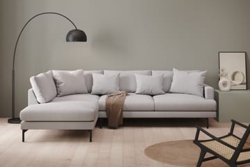 Menard 4-seters Venstrevendt L-formet Sjeselongsofa i Stoff - Lys grå - Møbler - Sofaer - Sofaer med sjeselong - 4 seters sofa med divan