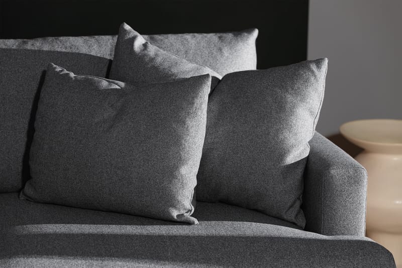 Menard 4-seters Venstrevendt L-formet Sjeselongsofa i Stoff - Mørk grå - Møbler - Sofaer - Sofaer med sjeselong - 4 seters sofa med divan