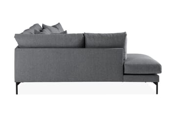 Menard 4-seters Venstrevendt L-formet Sjeselongsofa i Stoff - Mørk grå - Møbler - Sofaer - Sofaer med sjeselong - 4 seters sofa med divan
